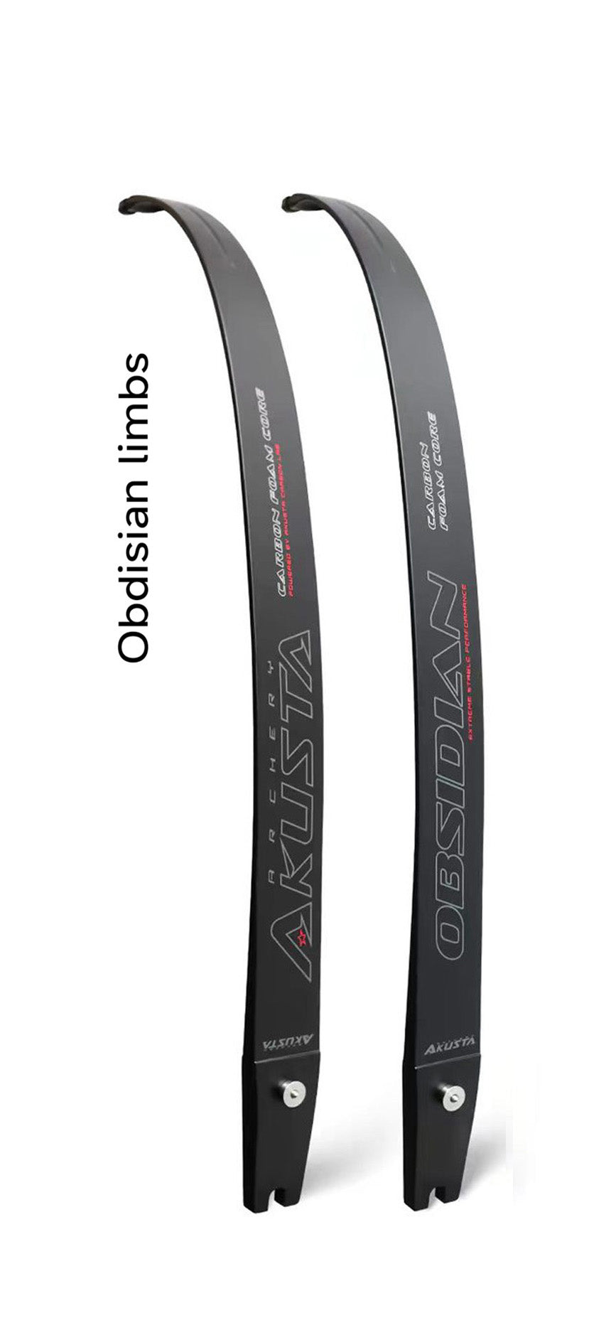 Archery recurve bow limbs-Akusta recurve bow limbs-Obsidian
